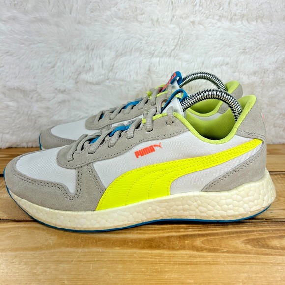 NEW Puma Womens Size 8 and 8.5 NRGY Softfoam Running Grey Neon Athletic Sneakers - Picture 1 of 11